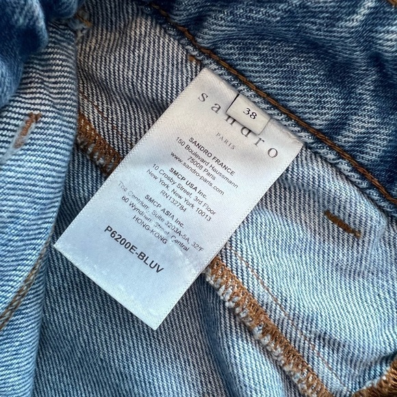 Sandro Paris Two-Toned Denim Shorts - Picture 8 of 13